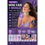 Anı Ofis Kırtasiye USB Şarjlı Mini Fan 3 Modlu – Taşınabilir El Tipi Vantilatör, Sessiz Çalışma ve Güçlü Serinlik