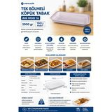 Anı Plastik Mod 16 Tek Bölmeli Köpük Tabak 2000 Gr 150'Li