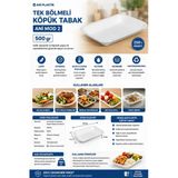 Anı Plastik Tek Bölmeli Köpük Tabak Anı Mod 2 500 Gr 250'Li