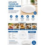 Anı Plastik Yuvarlak Köpük Tabak 23 Cm 100'Lü