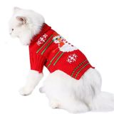 ANIAC Noel Yavrusu Kazak Kardan Adam Küçük Köpek Triko Kar Tanesi Kedi Kıyafeti Evcil Hayvan Kış Giysileri Soğuk Hava Noel Sweatshirt Yavru Kedi Chihuahua Yorkie XS için, Kırmızı (Kardan Adam, Large)