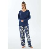 Anıl 11499 Kadın Uzun Kol T-Shirt Ve Pantolon Pijama Takımı