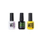 Anıl Gel Polish Uno Nail Prep Dehydrator 15”ml ; Rubber Base Coat 15”ml ; Supr Shaine Top Coat 15”ml (3”lü set)