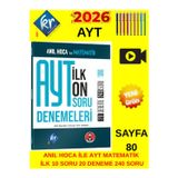 Anıl Hoca İle Matematik Ayt İlk 10 Soru Denemeleri Kr 20 Deneme 240 Soru Tablet Kalem Başarı Ek