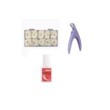 Anil Professional Cosmetics Protez Tırnak 500’lü Kemik Tips ; Tips Makası ; Tips Yapıştırıcı; 3’lü Set