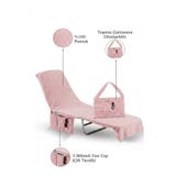 Anılsan %100 Pamuk Şezlong Havlusu Pembe 60x180 cm - Hızlı Kuruyan Plaj ve Havuz Havlusu