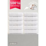 Anılsan 100'lü Greek El Havlusu - 50x90 Cm, 225gr, %100 Pamuk, Spa Ve Otel Havlusu - 50 x 90 cm - Beyaz