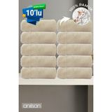 Anılsan 10'lu Düz Bej El Havlusu - 50x90 Cm, 225 Gr, %100 Pamuk, Spa Ve Otel Havlusu - 50 x 90 cm