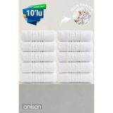 Anılsan 10'lu Greek El Havlusu - 50x90 Cm, 225gr, %100 Pamuk, Spa Ve Otel Havlusu