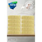 Anılsan 10'lu Sarı Greek Beyaz Banyo Havlusu - 70x140 Cm, 490 Gr, %100pamuk, Spa Ve Otel Havlusu