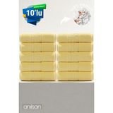 Anılsan 10'lu Sarı Greek El Havlusu - 50x90 Cm, 225gr, %100 Pamuk, Spa Ve Otel Havlusu - 50 x 90 cm - Sarı - Açık Gri - Ham
