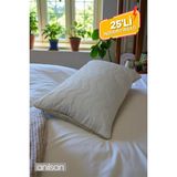 Anılsan 25 Adet Biyeli Kapitone Deluxe Pamuklu Fermuarlı Yastık Koruyucu Kılıf 50x70 cm - Beyaz - 50 x 70 cm