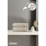 Anılsan 2'li Bej Jelena El Havlusu - 50x90 Cm, 225 Gr, %100 Pamuk, Spa Ve Otel Havlusu - 50 x 90 cm