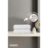 Anılsan 2'li Beyaz Jelena El Havlusu - 50x90 Cm, 225 Gr, %100 Pamuk, Spa Ve Otel Havlusu - 50 x 90 cm