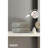 Anılsan 2'li Boncuk Bej El Havlusu - 50x90 Cm, 225 Gr, %100 Pamuk, Spa Ve Otel Havlusu - 50 x 90 cm