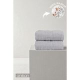 Anılsan 2'li Greek Gri El Havlusu - 50x90 Cm, 225 Gr, %100 Pamuk, Spa Ve Otel Havlusu - 50 x 90 cm