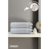 Anılsan 2'li Gri Jelena Banyo Havlusu- 70x140 Cm, 490 Gr, %100pamuk, Spa Ve Otel Havlusu Uy - 70 x 140 cm