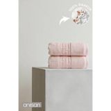 Anılsan 2'li Pudra Greek El Havlusu - 50x90 Cm, 225 Gr, %100 Pamuk, Spa Ve Otel Havlusu