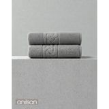 Anılsan 2'li Rita Antrasit Banyo Havlusu - 70x140 Cm, 240Gr, %100 Pamuk, Spa Ve Otel Havlusu, Günlük Kullanıma Uygun