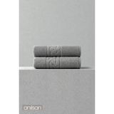Anılsan 2'li Rita Antrasit Banyo Havlusu - 70x140 Cm, 490Gr, %100 Pamuk, Spa Ve Otel Havlusu - 70 x 140 cm