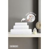 Anılsan 3lü Beyaz Havlu Seti -1 Adet El Havlusu 50x90 1 Adet Banyo Havlusu 70x140 1 Adet Ayak Havlusu 50x70 - 70 x 140 cm