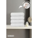 Anılsan 4'lı Beyaz Jelena El Havlusu - 50x90 Cm, 225 Gr, %100 Pamuk, Spa Ve Otel Havlusu - 50 x 90 cm