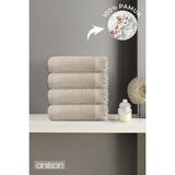 Anılsan 4'lü Bej Jelena El Havlusu - 50x90 Cm, 225 Gr, %100 Pamuk, Spa Ve Otel Havlusu - 50 x 90 cm