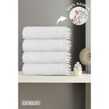 Anılsan 4'lü Beyaz Jelena Banyo Havlusu 70x140 Cm, 490 Gr, %100pamuk, Spa Ve Otel Havlusu Uy - 70 x 140 cm