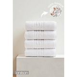 Anılsan 4'lü Greek El Havlusu - 50x90 Cm, 225 Gr, %100 Pamuk, Spa Ve Otel Havlusu - 50 x 90 cm - Beyaz
