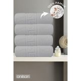 Anılsan 4'lu Greek Gri El Havlusu - 50x90 Cm, 225 Gr, %100 Pamuk, Spa Ve Otel Havlusu - 70 x 140 cm