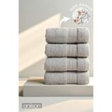 Anılsan 4'lü Gri Dora El Havlusu - 50x80 Cm, 170 Gr, %100 Pamuk, Spa Ve Otel Havlusu