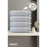 Anılsan 4'lü Gri Jelena Banyo Havlusu 70x140 Cm, 490 Gr, %100pamuk, Spa Ve Otel Havlusu Uy - 70 x 140 cm