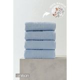 Anılsan 4'lü Mavi Greek El Havlusu - 50x90 Cm, 225 Gr, %100 Pamuk, Spa Ve Otel Havlusu - 50 x 90 cm