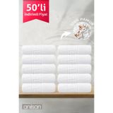 Anılsan 50'li Greek Beyaz Banyo Havlusu - 70x140 Cm, 490 Gr, %100pamuk, Spa Ve Otel Havlusu (50 Adet)