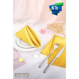 Anılsan 6’lı %100 Pamuk Kumaş Peçete Sarı 50x50 Cm Mutfak Bezi Sofra Sunum Servis Peçetesi