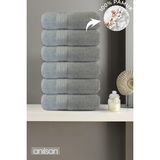Anılsan 6'lı Boncuk Gri El Havlusu - 50x90 Cm, 225 Gr, %100 Pamuk, Spa Ve Otel Havlusu - 50 x 90 cm