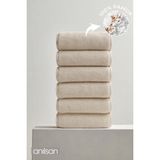 Anılsan 6'lı Düz Bej El Havlusu - 50x90 Cm, 225 Gr, %100 Pamuk, Spa Ve Otel Havlusu - 50 x 90 cm