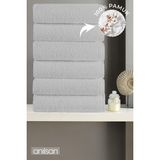 Anılsan 6'lı Düz Gri Banyo Havlusu - 70x140 Cm, 490 Gr, %100pamuk, Spa Ve Otel Havlusu - 70 x 140 cm