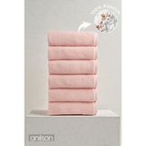 Anılsan 6'lı Düz Pudra El Havlusu - 50x90 Cm, 225 Gr, %100 Pamuk, Spa Ve Otel Havlusu - 50 x 90 cm