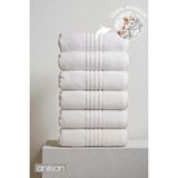 Anılsan 6'lı El Havlusu %100 Pamuk 50x90 Cm Beyaz Spa ve Otel Kullanımı İçin Yüksek Emici - 50 x 90 cm