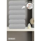Anılsan 6'lı Greek Gri El Havlusu - 50x90 Cm, 225 Gr, %100 Pamuk, Spa Ve Otel Havlusu - 50 x 90 cm