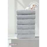 Anılsan 6'lı Greek Gri El Havlusu - 50x90 Cm, 225 Gr, %100 Pamuk, Spa Ve Otel Havlusu