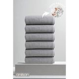 Anılsan 6'lı Gri El Havlusu - 50x90 Cm, 225 Gr, %100 Pamuk, Spa Ve Otel Havlusu - 70 x 140 cm
