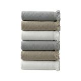 Anilsan 6'li Jelena El Havlusu Seti 50X90 cm - Yuzde 100 Pamuk Puskullu Havlu, Yumusak ve Emici, Otel Spa Banyo Mutfak Icin, Oeko-Tex Sertifikali, Turkiye Uretimi - 001-Beyaz - 1 Adet Banyo Havlusu, 1 Adet El Havlusu, 1 Adet Yüz Havlusu