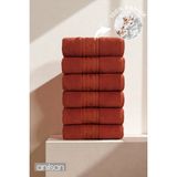 Anılsan 6'lı Kiremit Greek El Havlusu - 50x90 Cm, 225 Gr, %100 Pamuk, Spa Ve Otel Havlusu - 50 x 90 cm
