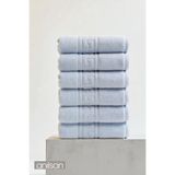 Anılsan 6'lı Mavi Greek El Havlusu - 50x90 Cm, 225 Gr, %100 Pamuk, Spa Ve Otel Havlusu