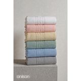 Anılsan 6'lı Minty Greek El Havlusu - 50x90 Cm, 225 Gr, %100 Pamuk, Spa Ve Otel Havlusu