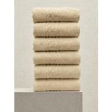Anılsan 6'lı Rita Bej El Havlusu - 50x90 Cm, 240Gr, %100 Pamuk, Spa Ve Otel Havlusu, Günlük Kullanıma Uygun