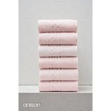 Anılsan 6'lı Rita Pudra El Havlusu - 50x90 Cm, 240Gr, %100 Pamuk, Spa Ve Otel Havlusu