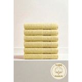 Anılsan 6'lı Sarı Greek Mini El, Yüz Havlusu 75GR. - 30X50 Cm, %100 Pamuk, Spa ve Otel Havlusu - 30 × 50 cm